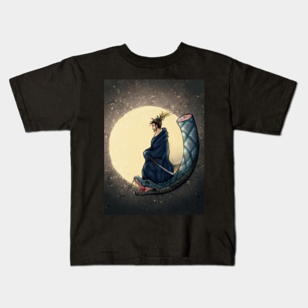 Shattered Samurai Kids T-Shirt by Jarrodjvandenberg